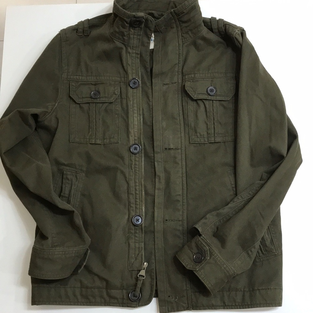 Old Navy small dark olive jacket distressed